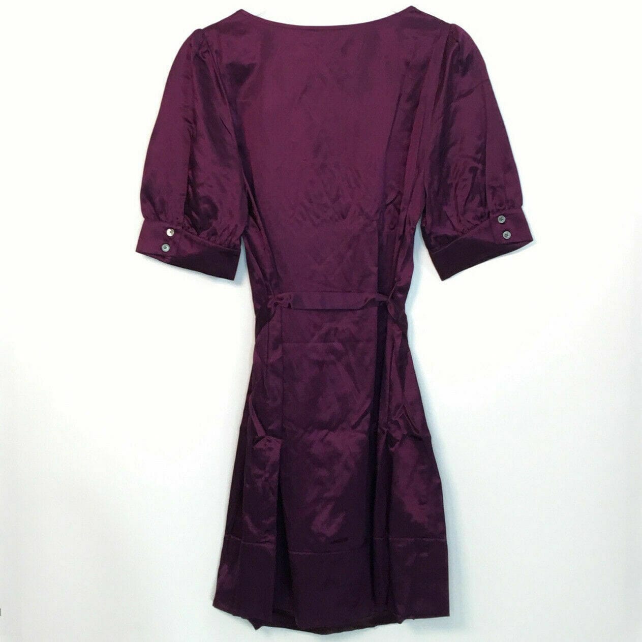 The Limited Womens Size M Purple Short Sleeve Belted Blouson Dress NWT
