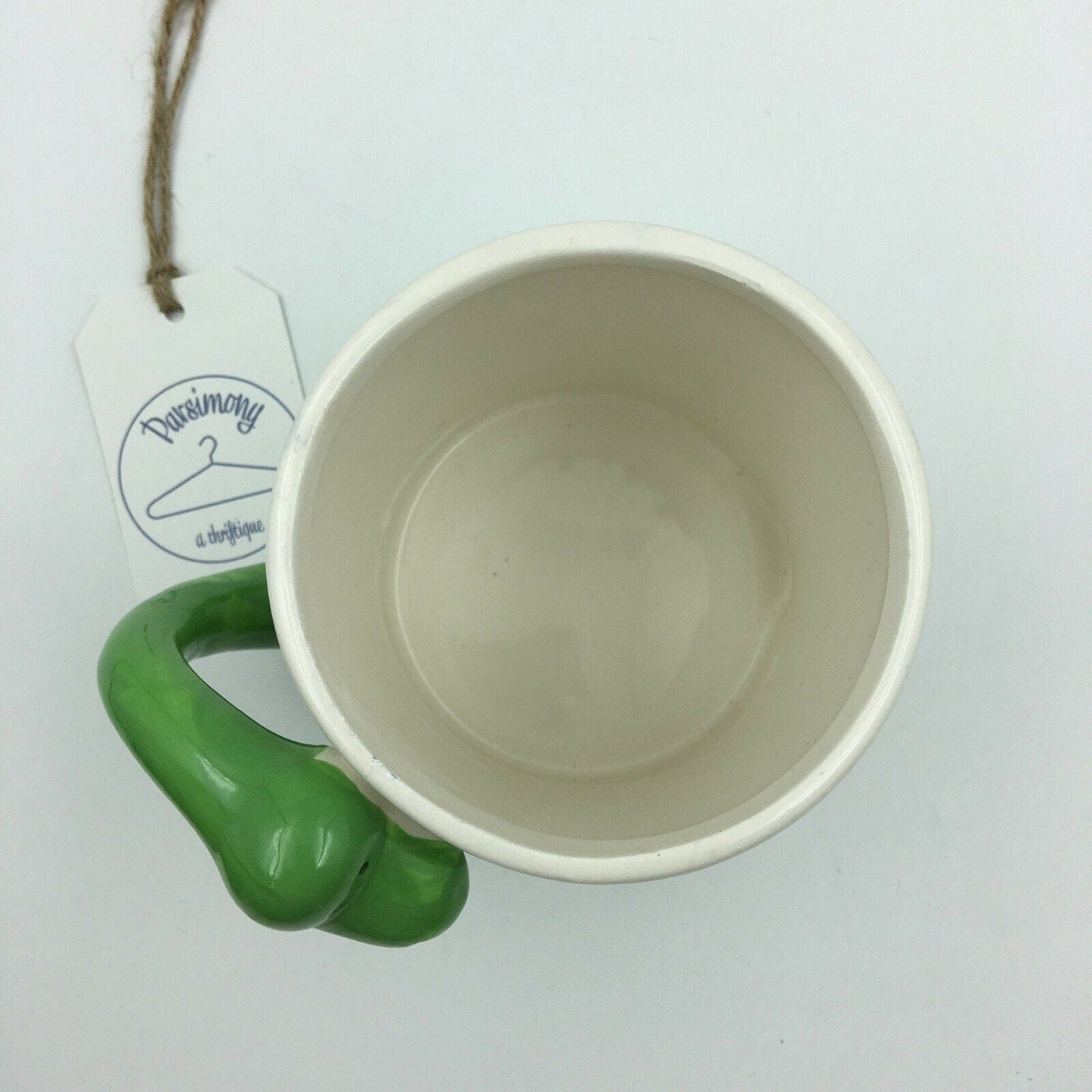 Coffee Connoi Saur Dinosaur Coffee Mug White Green 12 Oz. Bigmouth