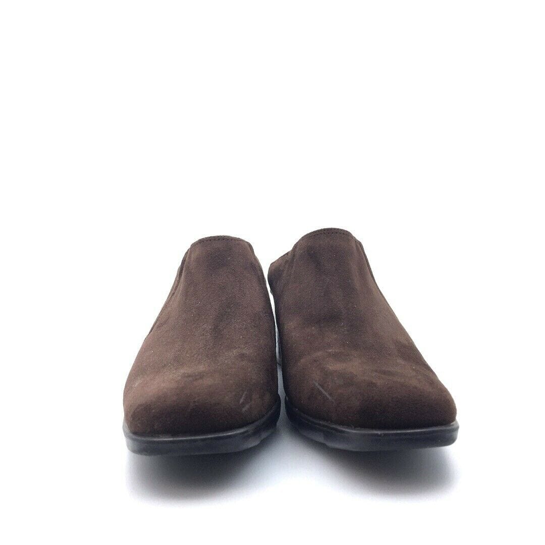 White Stag Womens “Patty” Size 11 Dark Brown Suede Mules Slip On Casual Shoes