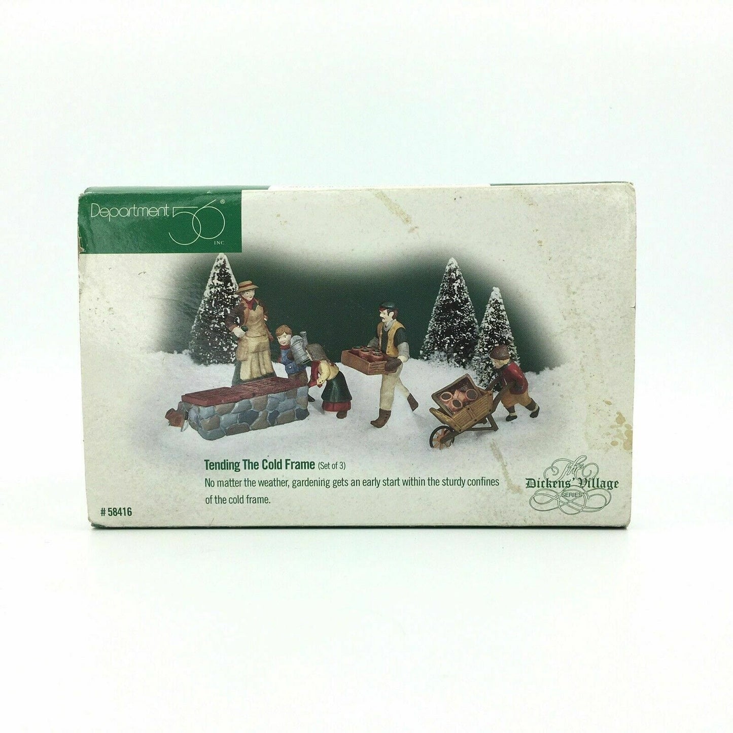 Dept 56 Dickens Village 1999 Tending The Cold Frame Table Accent #58416 RETIRED