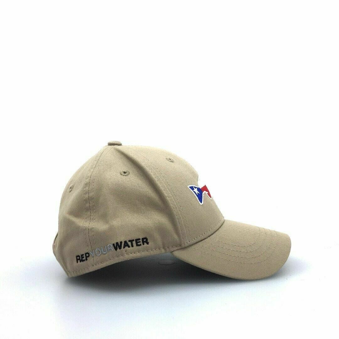Rep Your Water Baseball Hat, Beige - Fish Texas Adjustable / OSFM