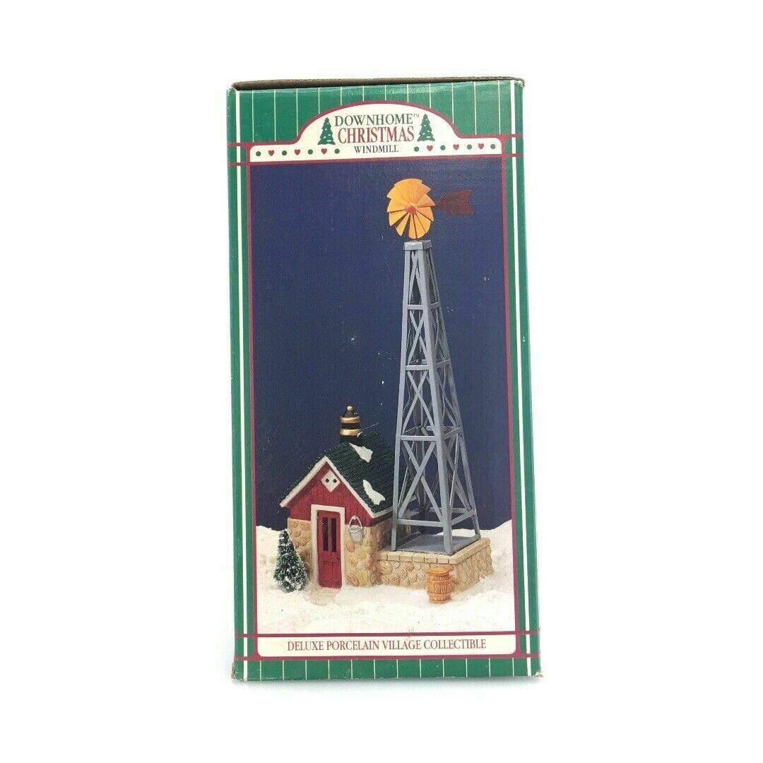 Seasonal Specialties Downhome Christmas Lighted Windmill Porcelain 1993 Box