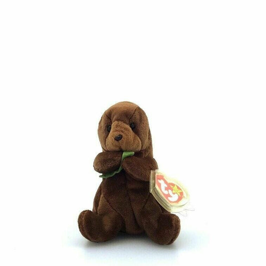 Ty Original Beanie Babies “Seaweed” The Otter 1995 MINT Condition Tag Error