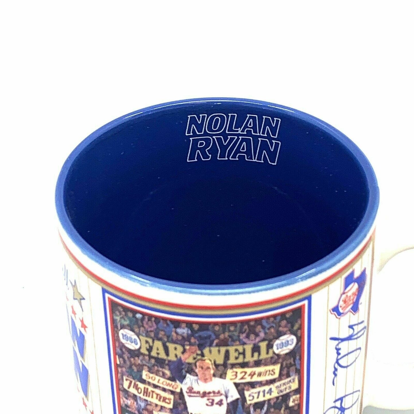 Vintage Nolan Ryan MLB Superstar Collectors Coffee Cup Mug Sports Impressions NIB