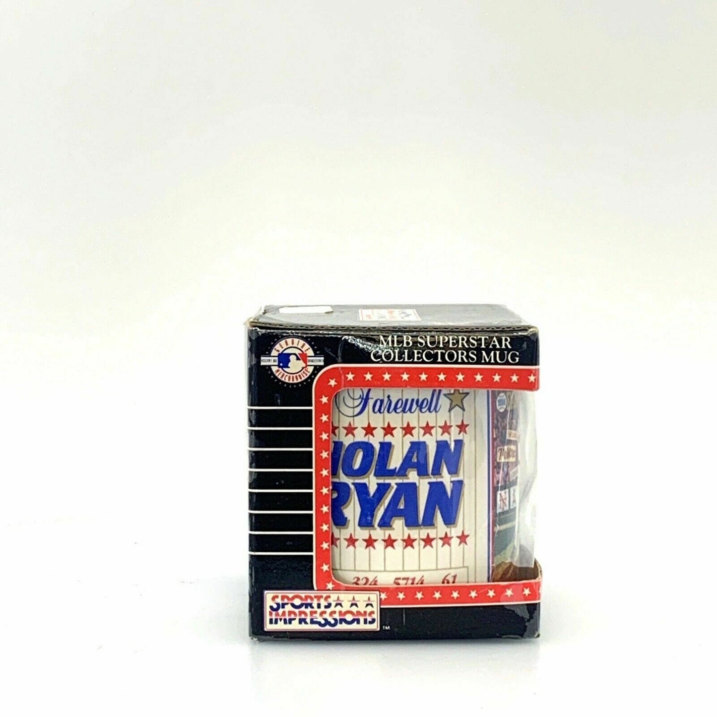 Vintage Nolan Ryan MLB Superstar Collectors Coffee Cup Mug Sports Impressions NIB