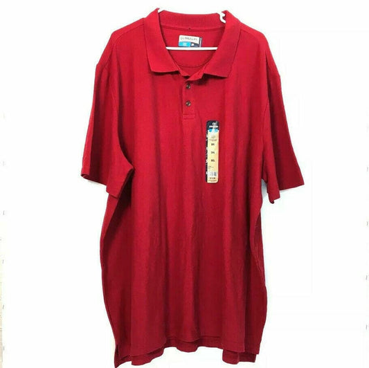 Magellan Mens Polo Fish Gear Shirt Size 3XL Red Short Sleeve - Moisture Wicking