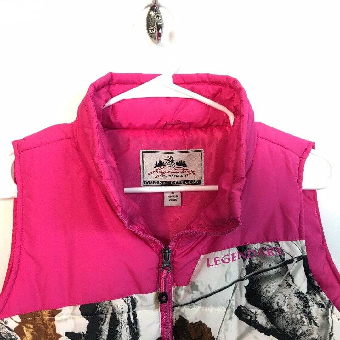 Legendary Whitetails Womens Size Small Pink Vest Hightail Outfitter Deer Gear