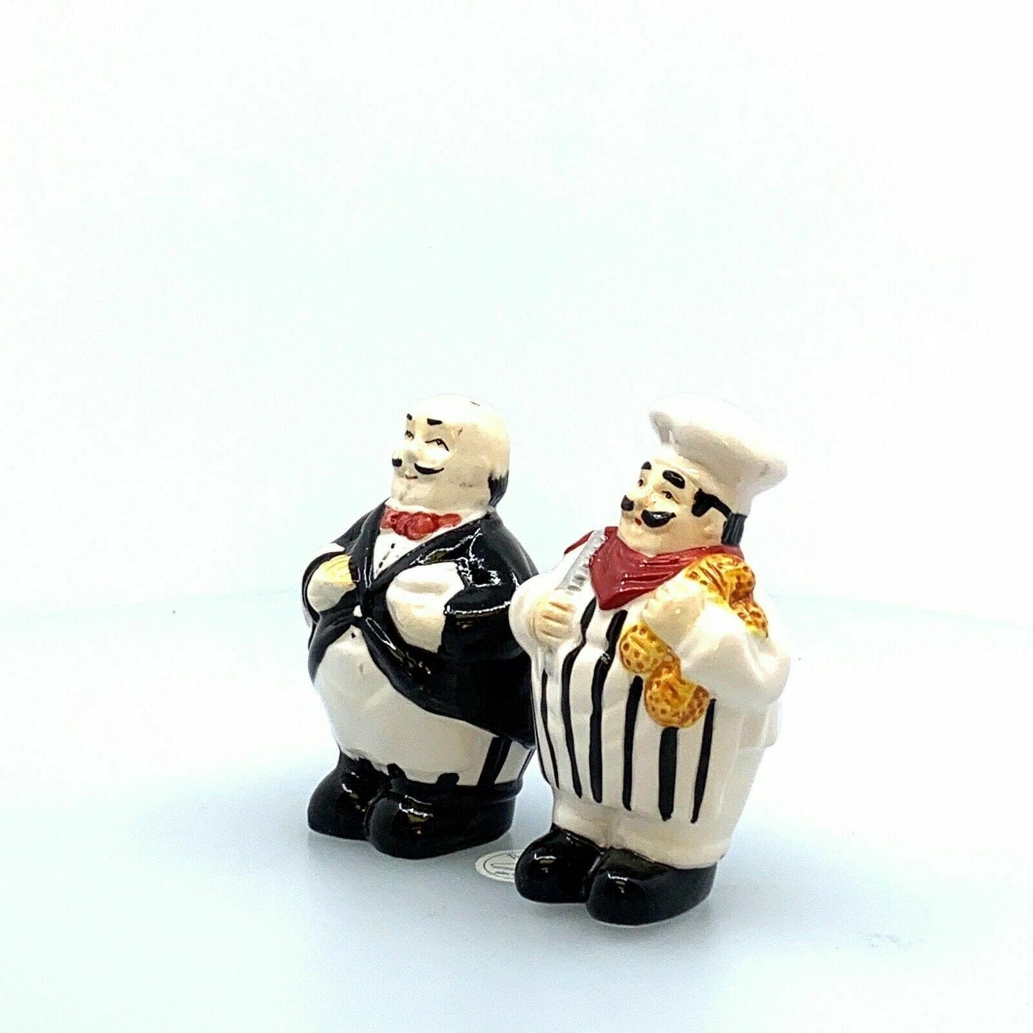Vintage Giftco Italian Chef & Maitre D' Salt And Pepper Shakers Set Ceramic