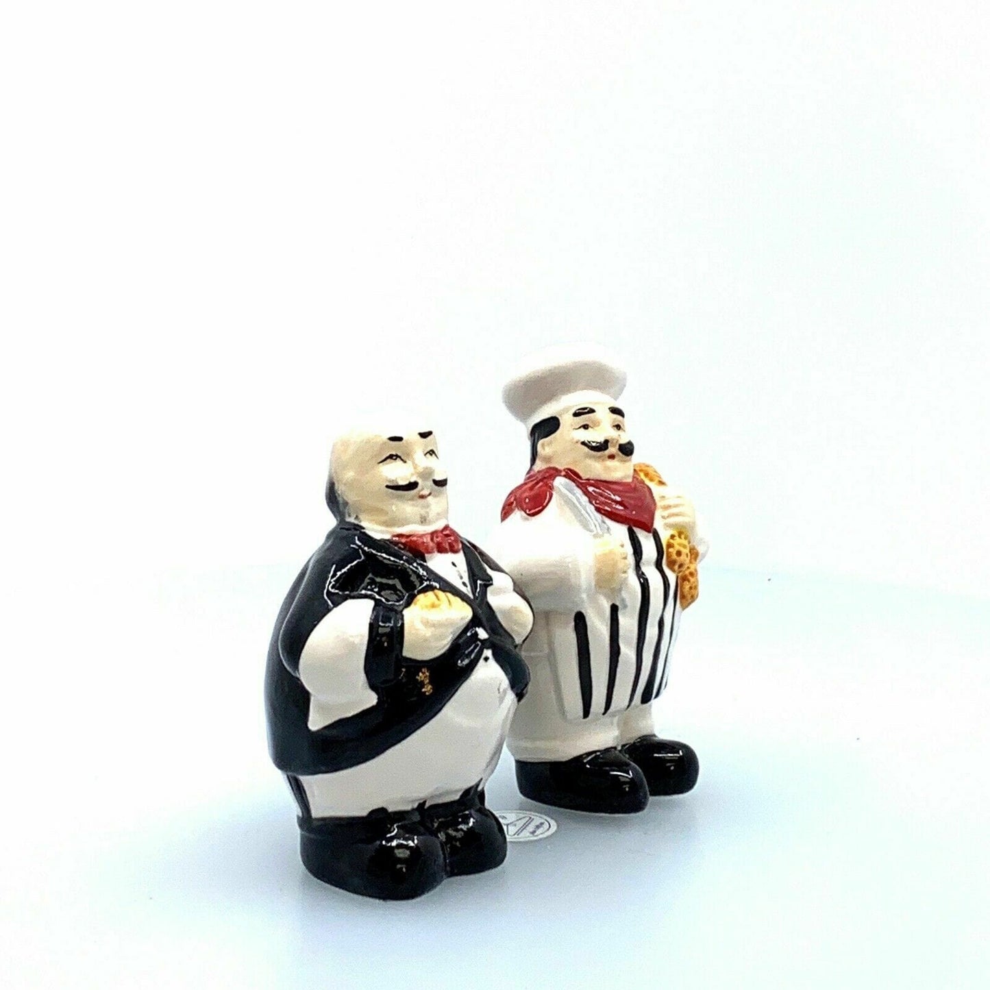 Vintage Giftco Italian Chef & Maitre D' Salt And Pepper Shakers Set Ceramic