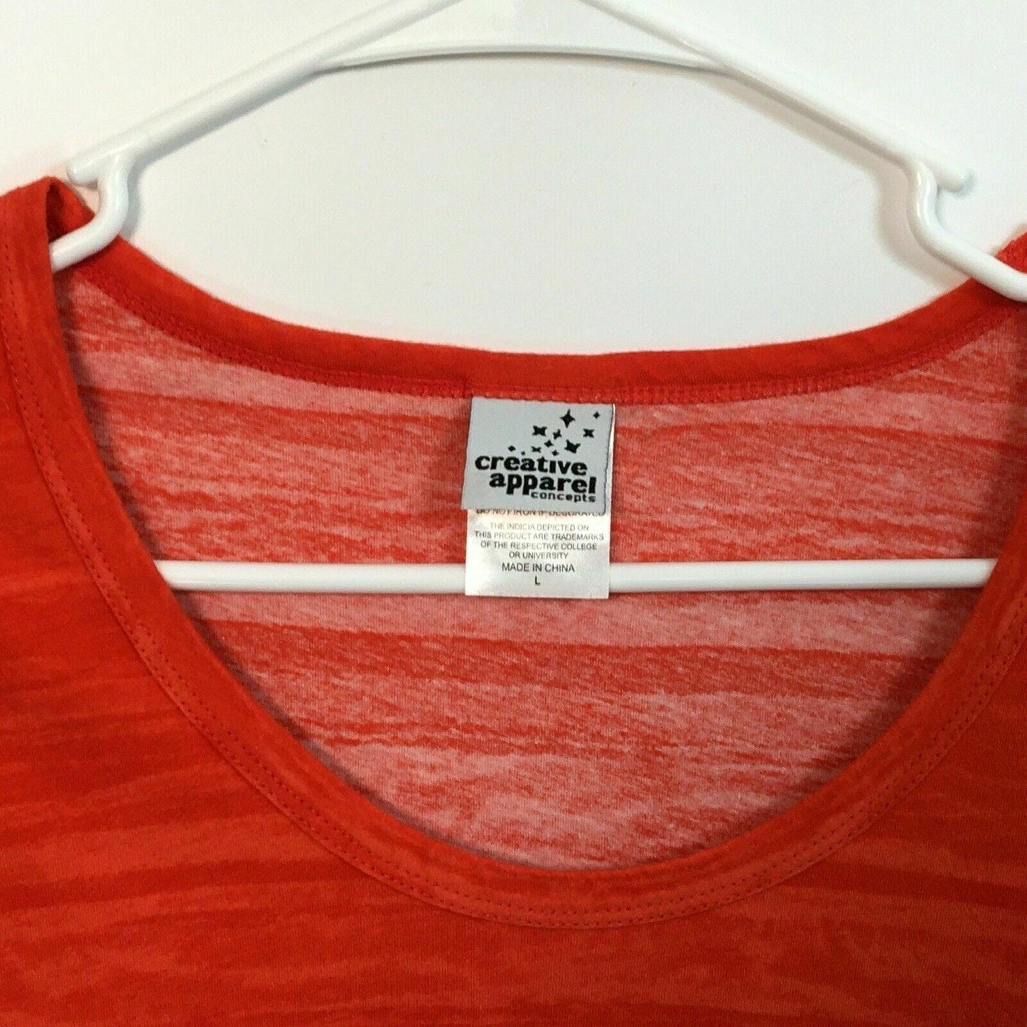 Womens Oklahoma State T-Shirt Size L Orange Short Sleeve