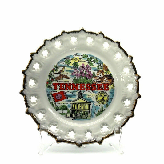 State Of Tennessee Souvenir Collectible Plate, White - 9”