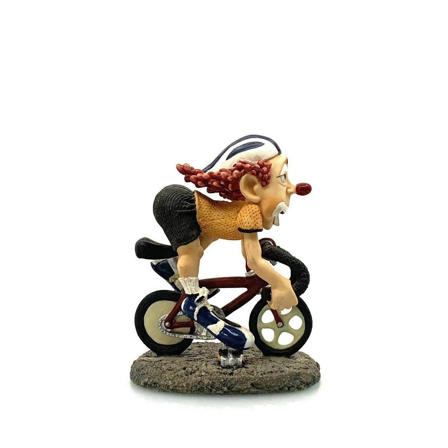 Vintage 1997 Slapstix by Cast Art "Road Warrior" Bicycle Clown, Biking Clown
