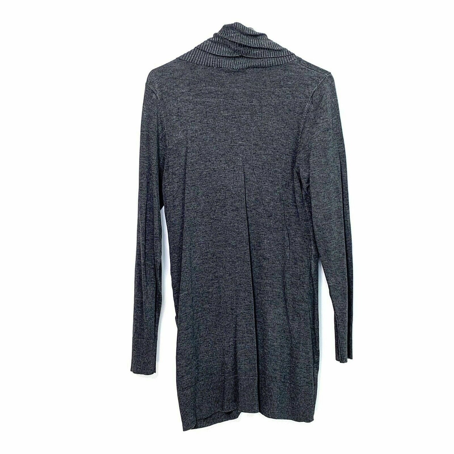 INC Womens Size L Gray Sweater Pullover V Neck Long Sleeve Buttons Asymmetric
