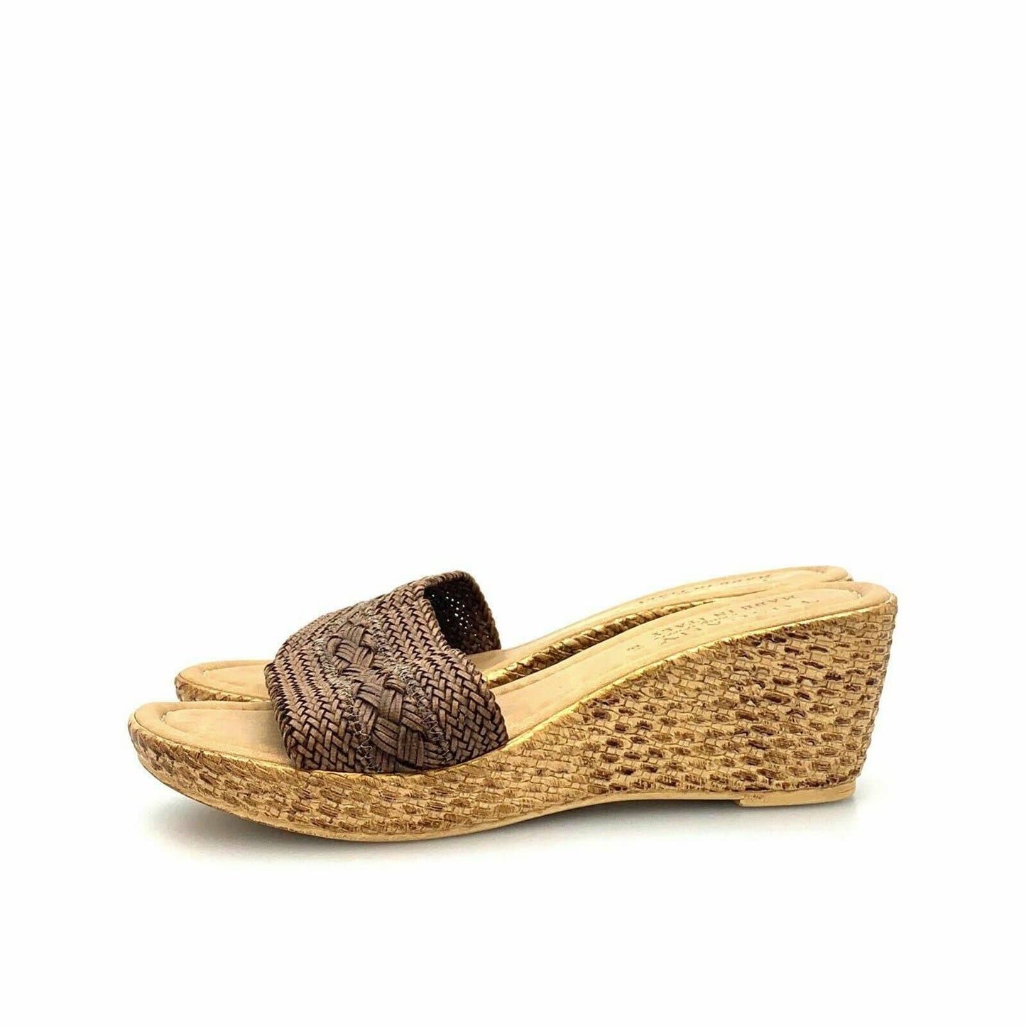 Tuscany By Easy Street Womens Woven Lightweight Wedge Heel Sandals, Brown - 9N