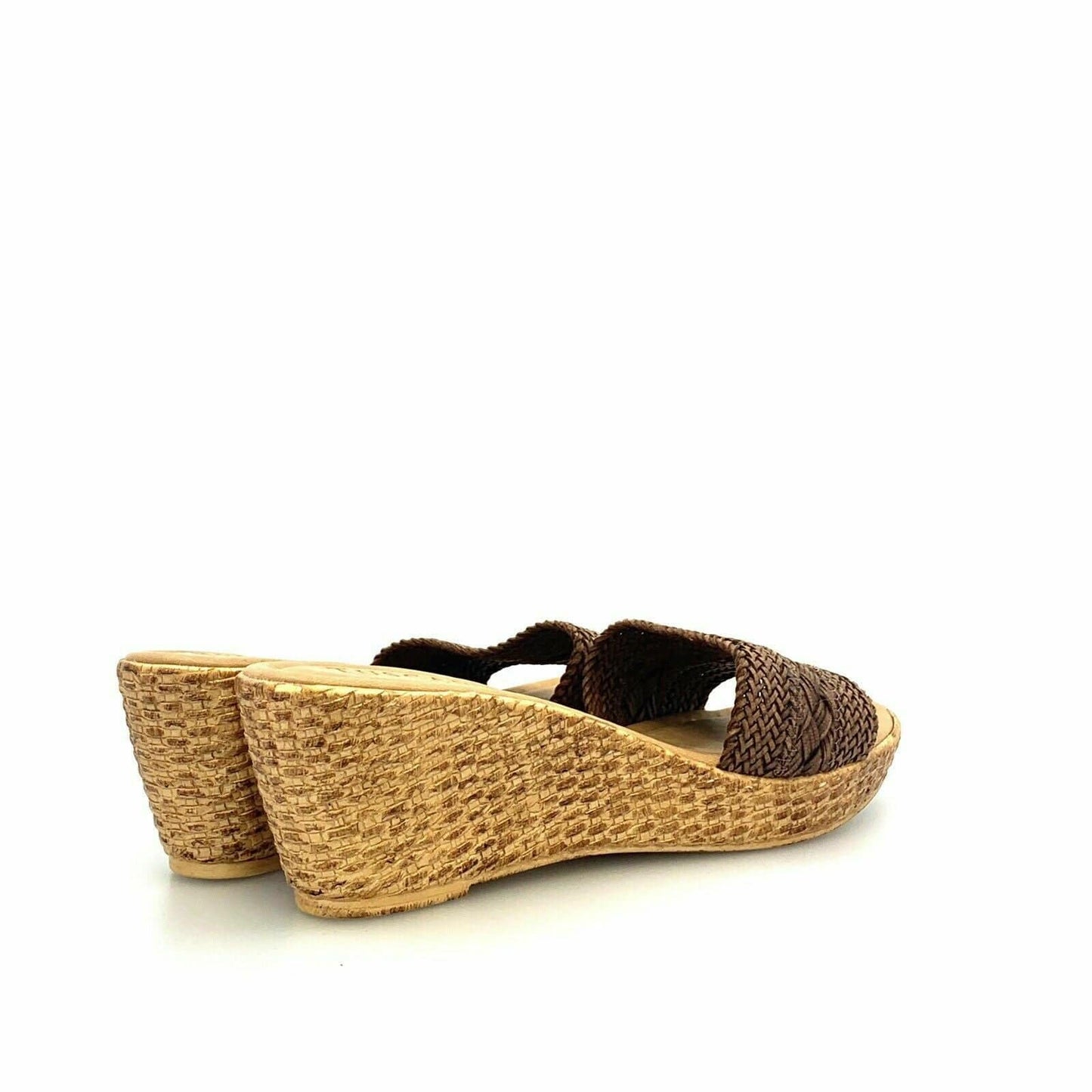 Tuscany By Easy Street Womens Woven Lightweight Wedge Heel Sandals, Brown - 9N