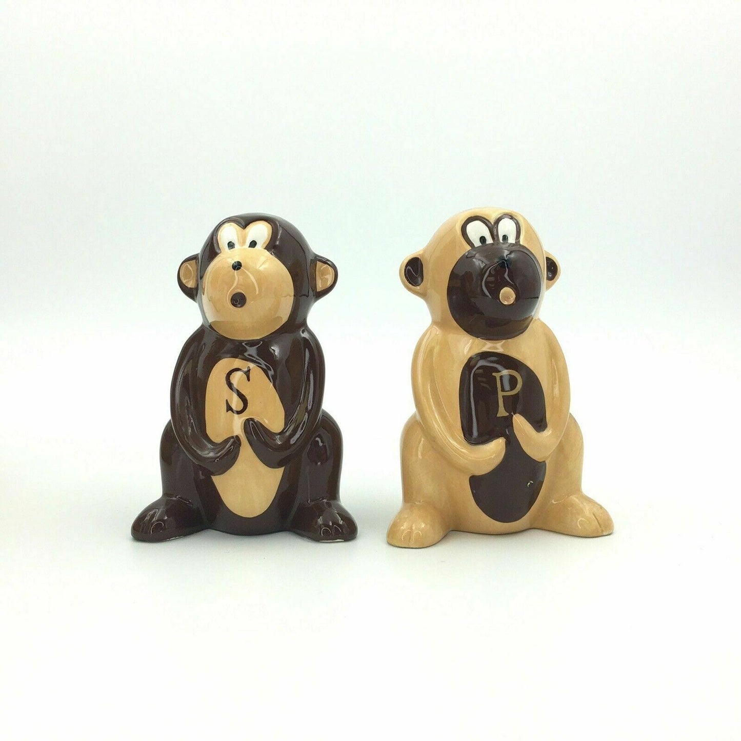 MONKEYS Salt & Pepper Shakers Set 4"H Ceramic From Target Home