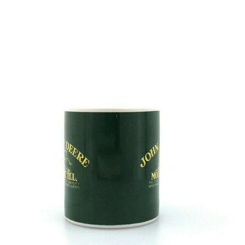 John Deere White Green Coffee Cup Mug “MOLINE ILL” 12 Oz