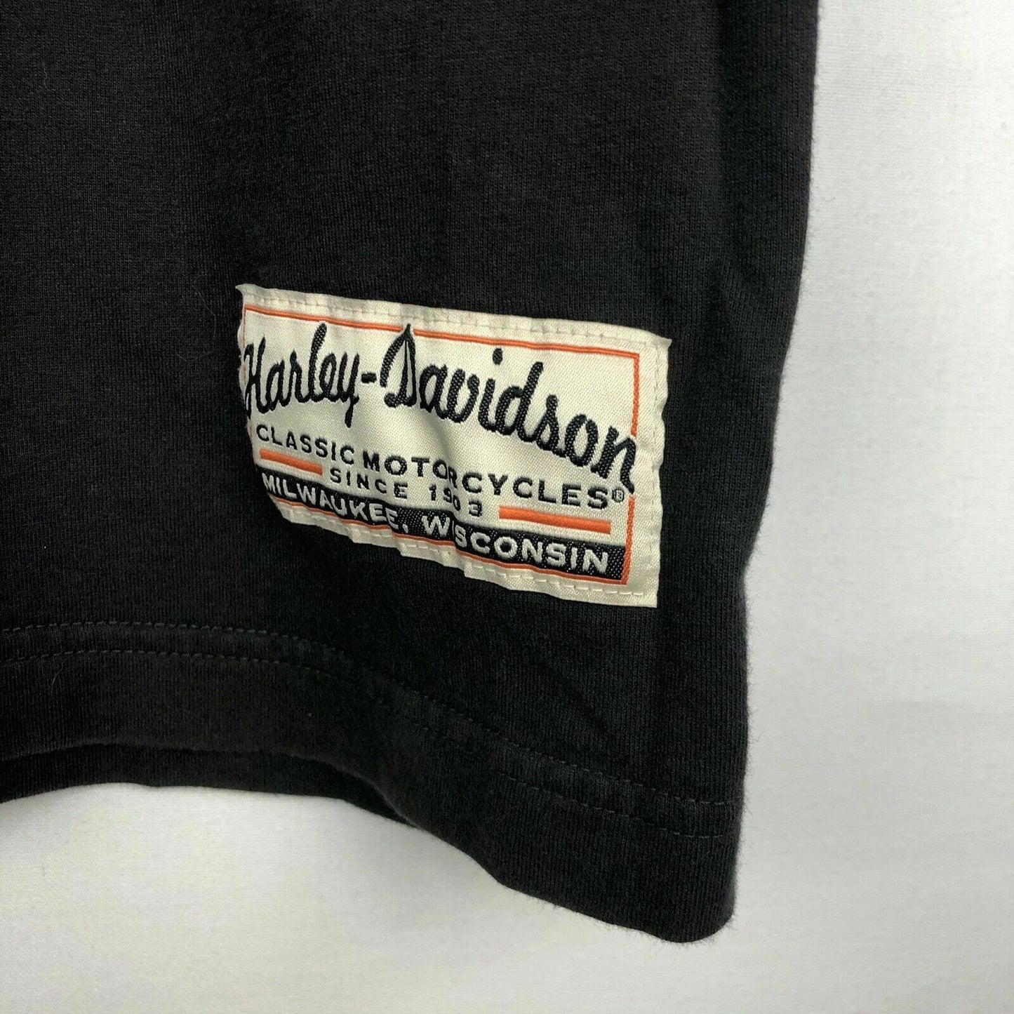 Harley Davidson Mens Size XL Black T-Shirt Henderson Nevada Embroidered S/s