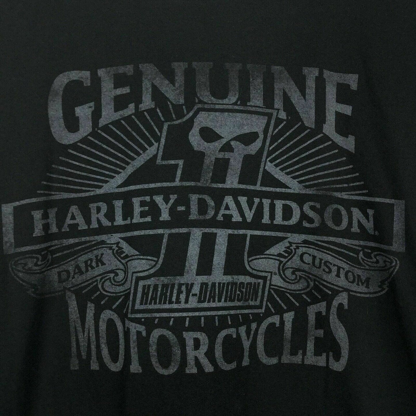 Harley Davidson Mens Size L Black T-Shirt Genuine HD Motorcycles S/s