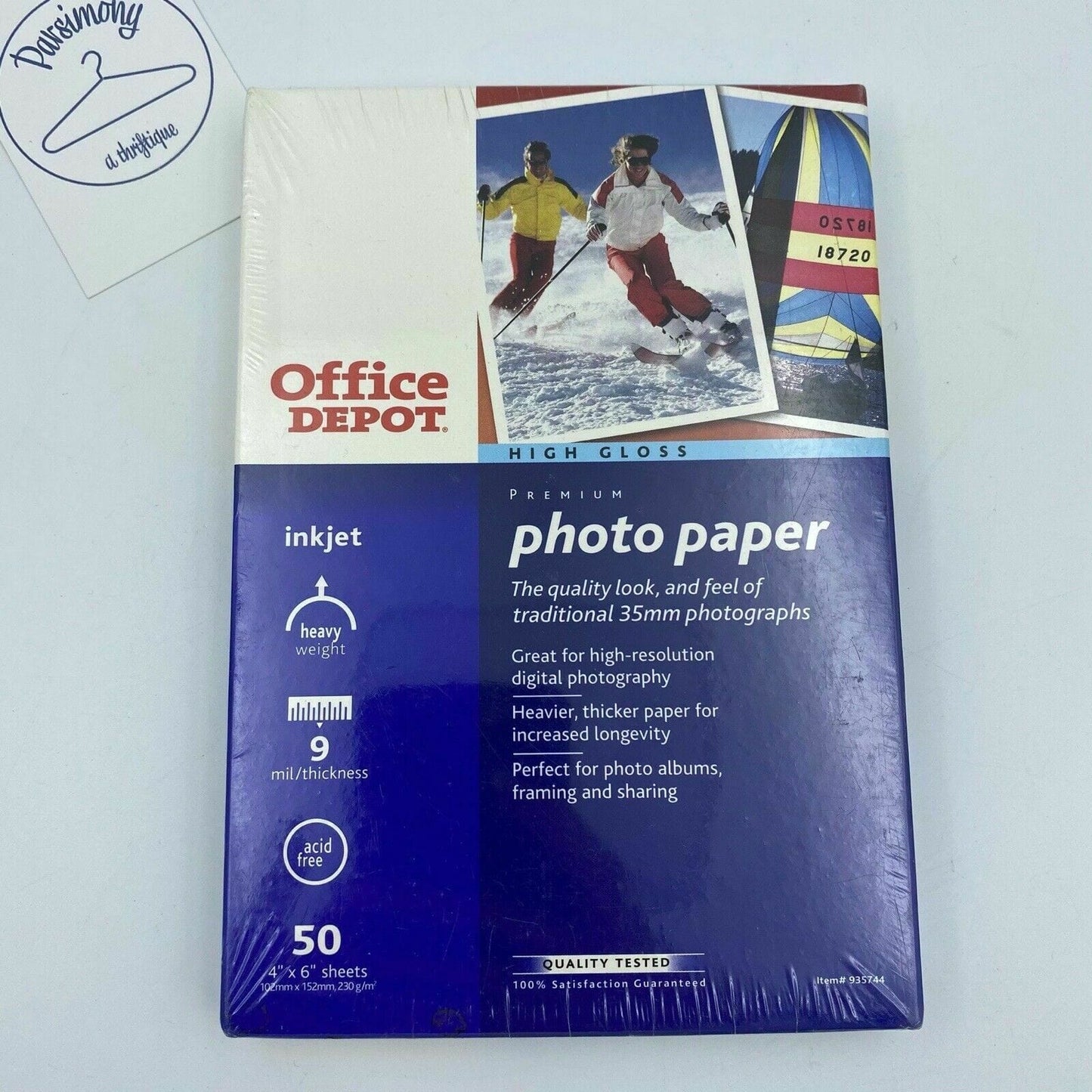 NEW Office Depot Photo Paper High Gloss for InkJet Printers 4"X6" 50 Sheets