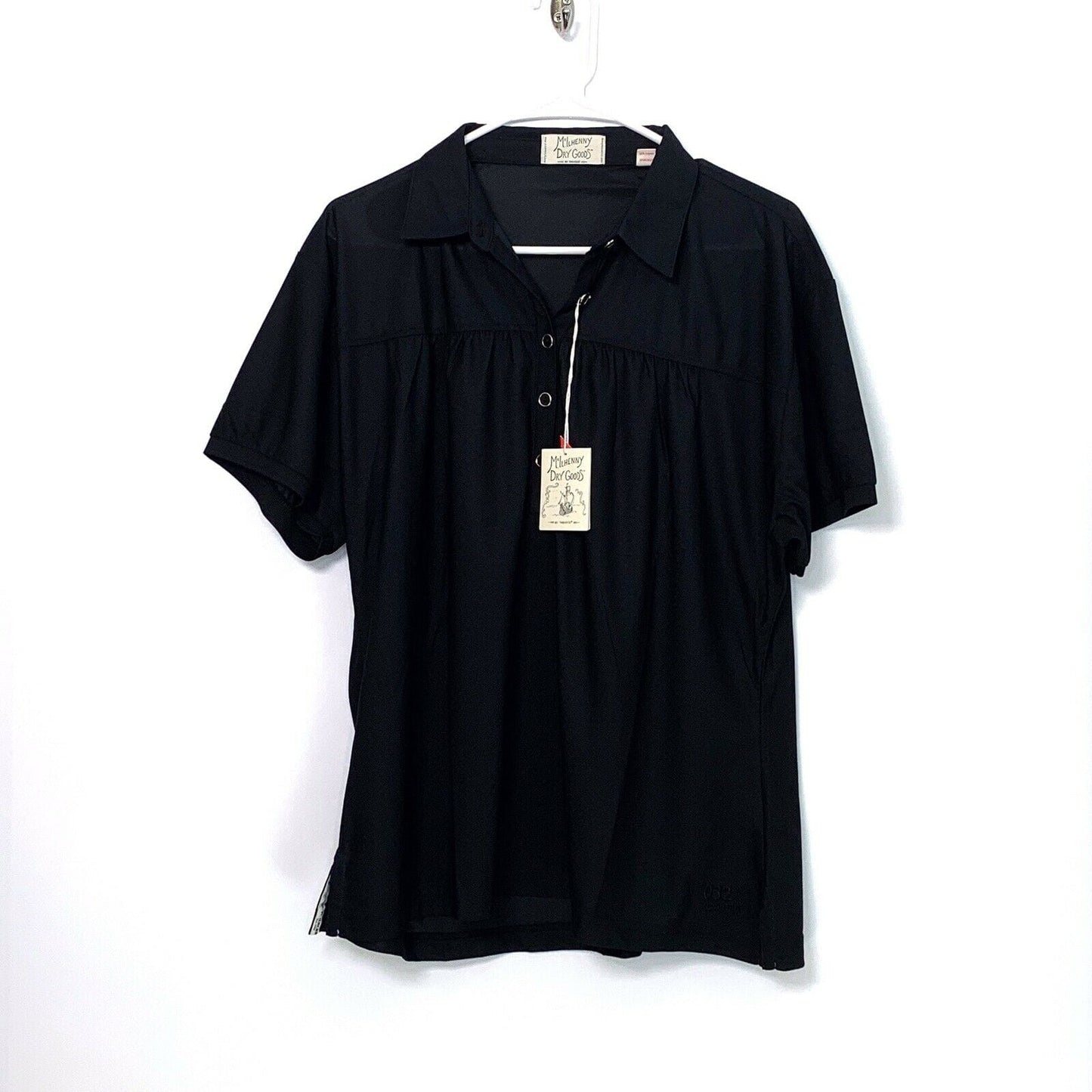 McIlhenny Dry Goods Womens Size XL Black 032 Dry Reserve Polo Shirt