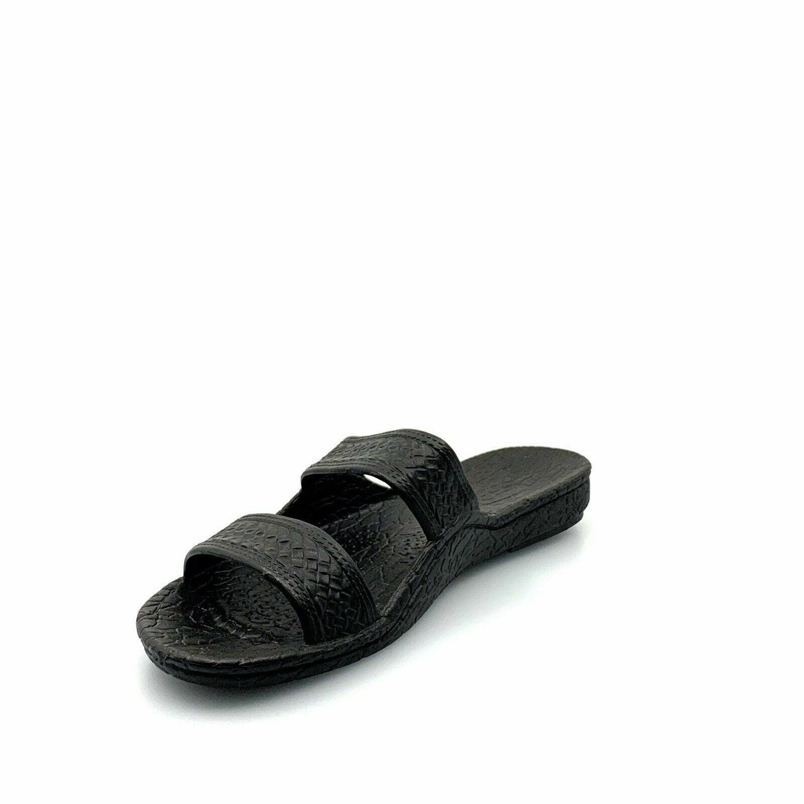 Pali Hawaii Size 13 Black Rubber Sandals Classic Jandals Slides