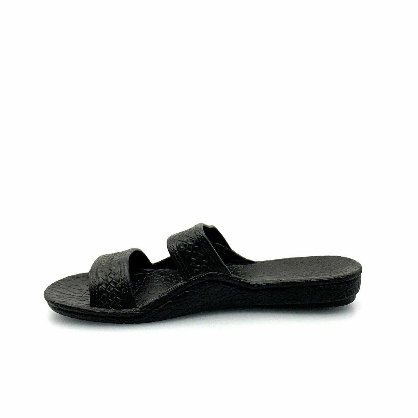 Pali Hawaii Size 13 Black Rubber Sandals Classic Jandals Slides Shower Shoes