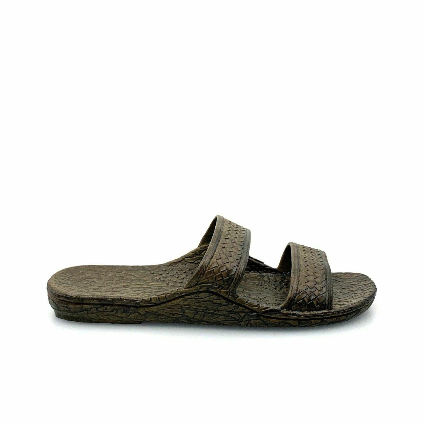 Pali Hawaii Size 12 Brown Rubber Sandals Classic Jandals Slides Shower Shoes