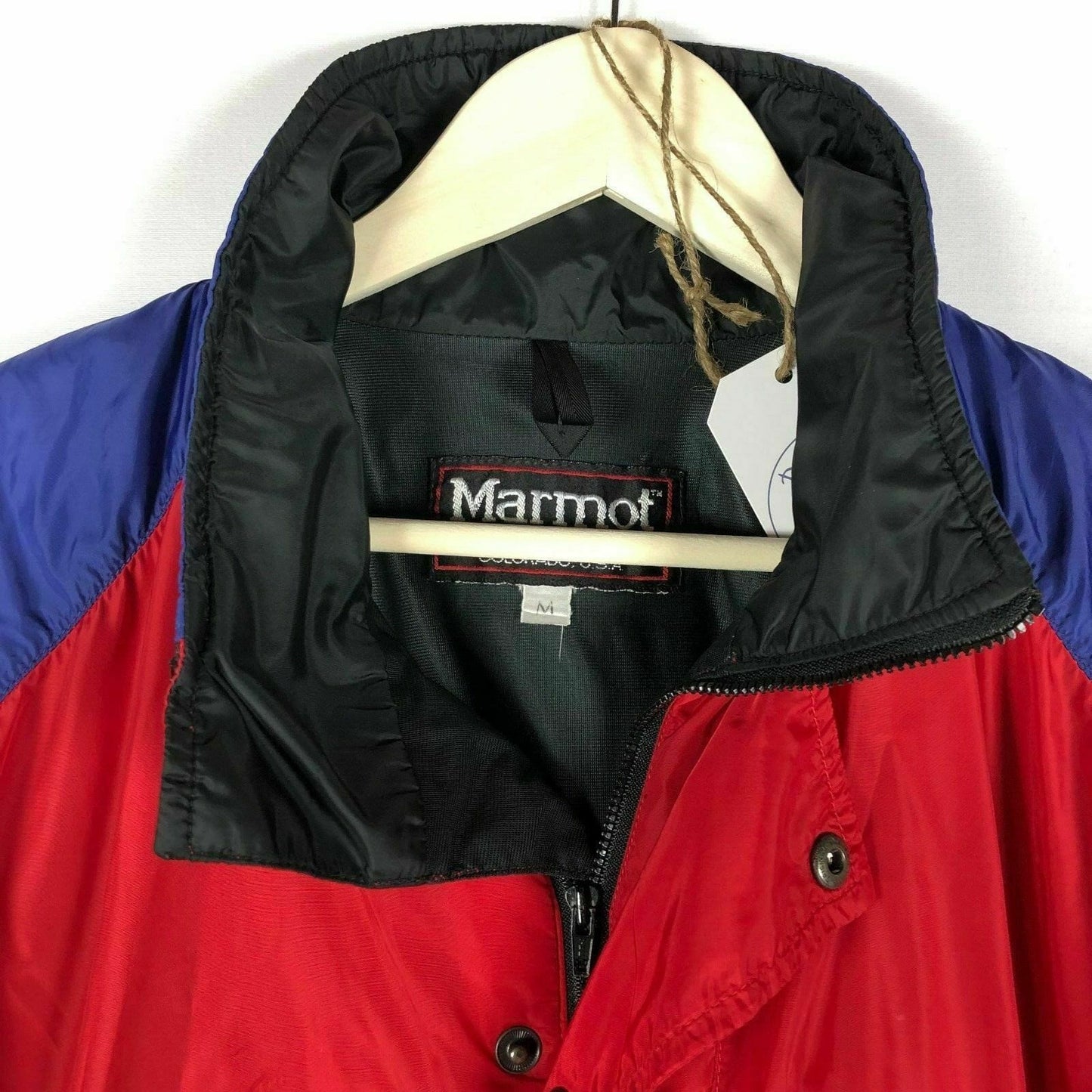 Marmot Mens Size M Red Weatherproof Jacket Hooded GoreTex Windbreaker Coat