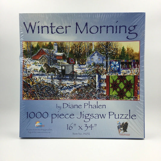 Winter Morning 1000 Piece Jigsaw Puzzle 16” x 34” by Diane Phalen SunsOut #14652
