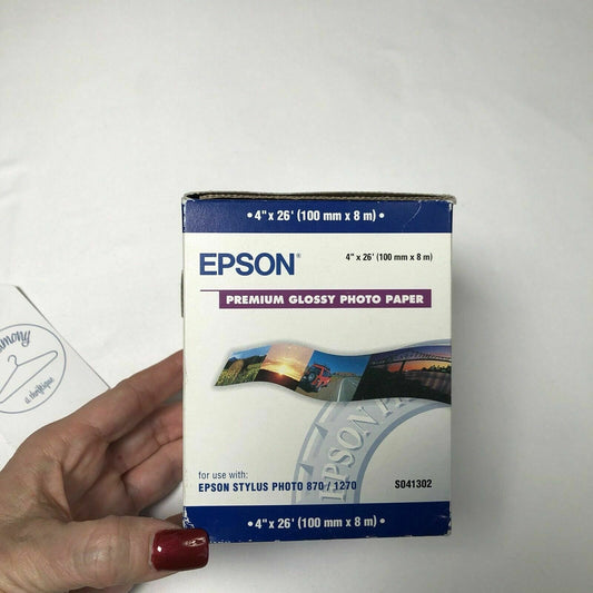 Epson Premium Glossy Photo Paper Roll 4” X 26’ - S041302 - Open Box New