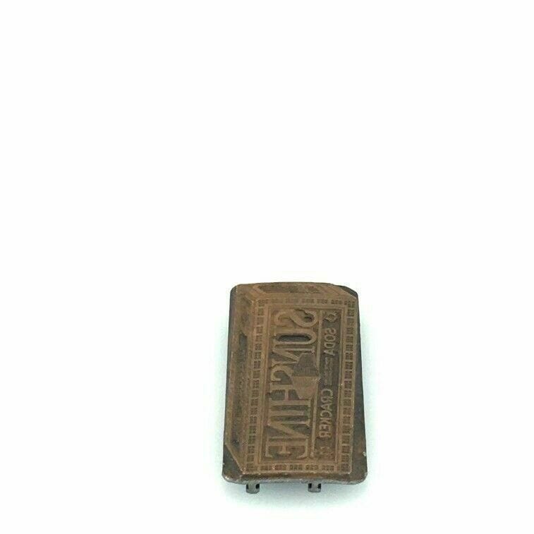 Vintage Advertising Metal Printing Press Block Plate “SUNSHINE SODA CRACKERS”