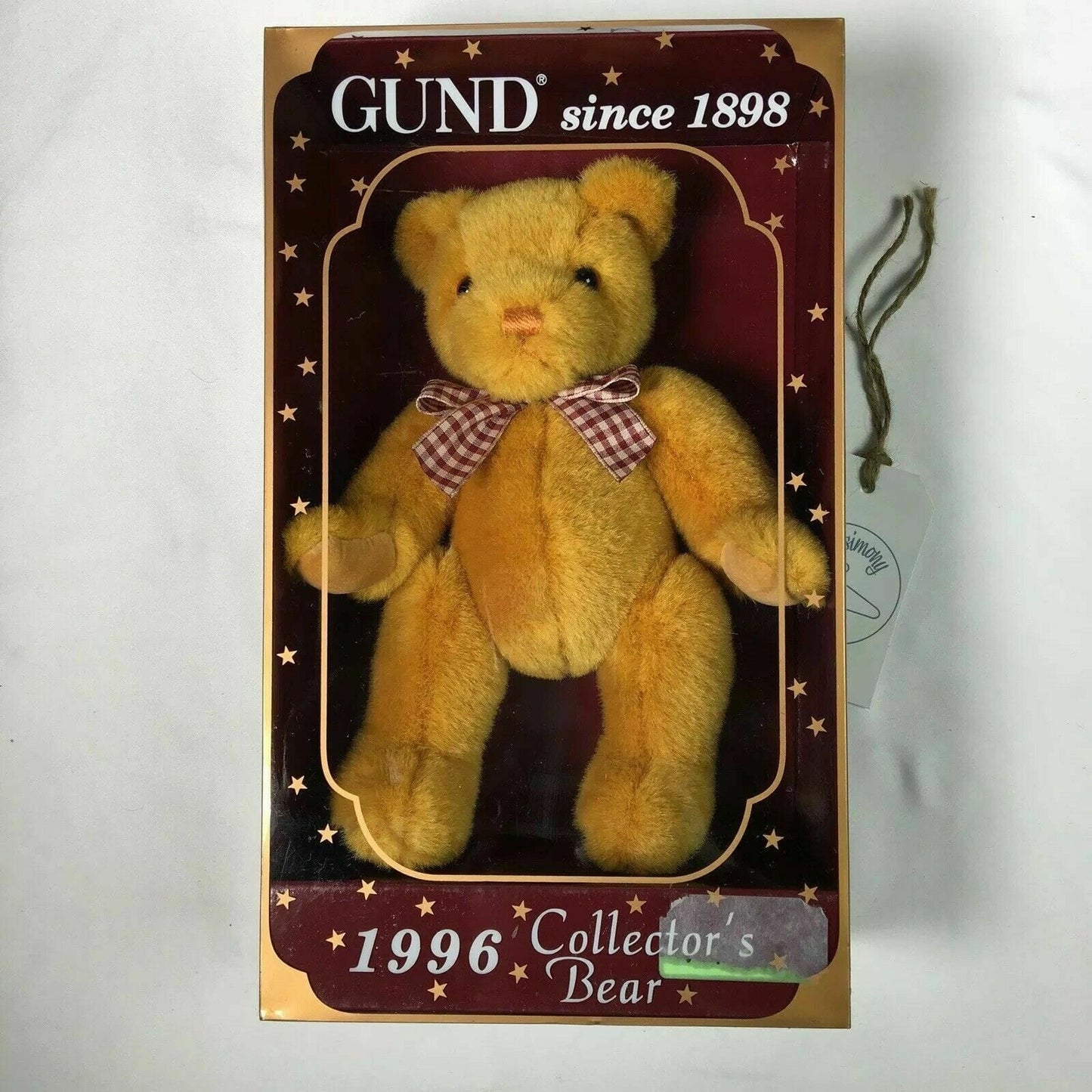 Gund Limited Edition Teddy Bear Jointed Collector’s Edition 1996 Yellow In Box