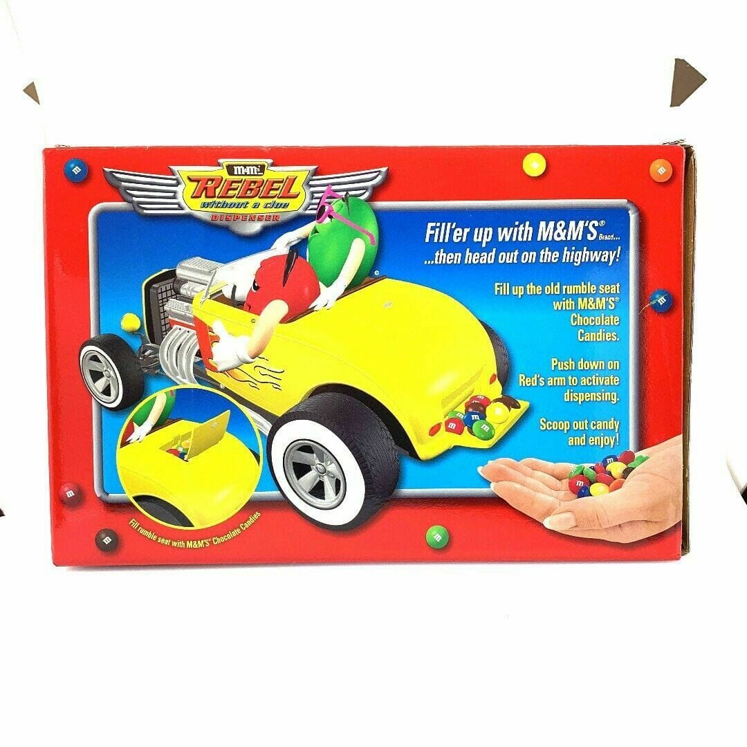 M&M's MM Rebel Without A Clue Toy Candy Dispenser, Yellow Hot Rod