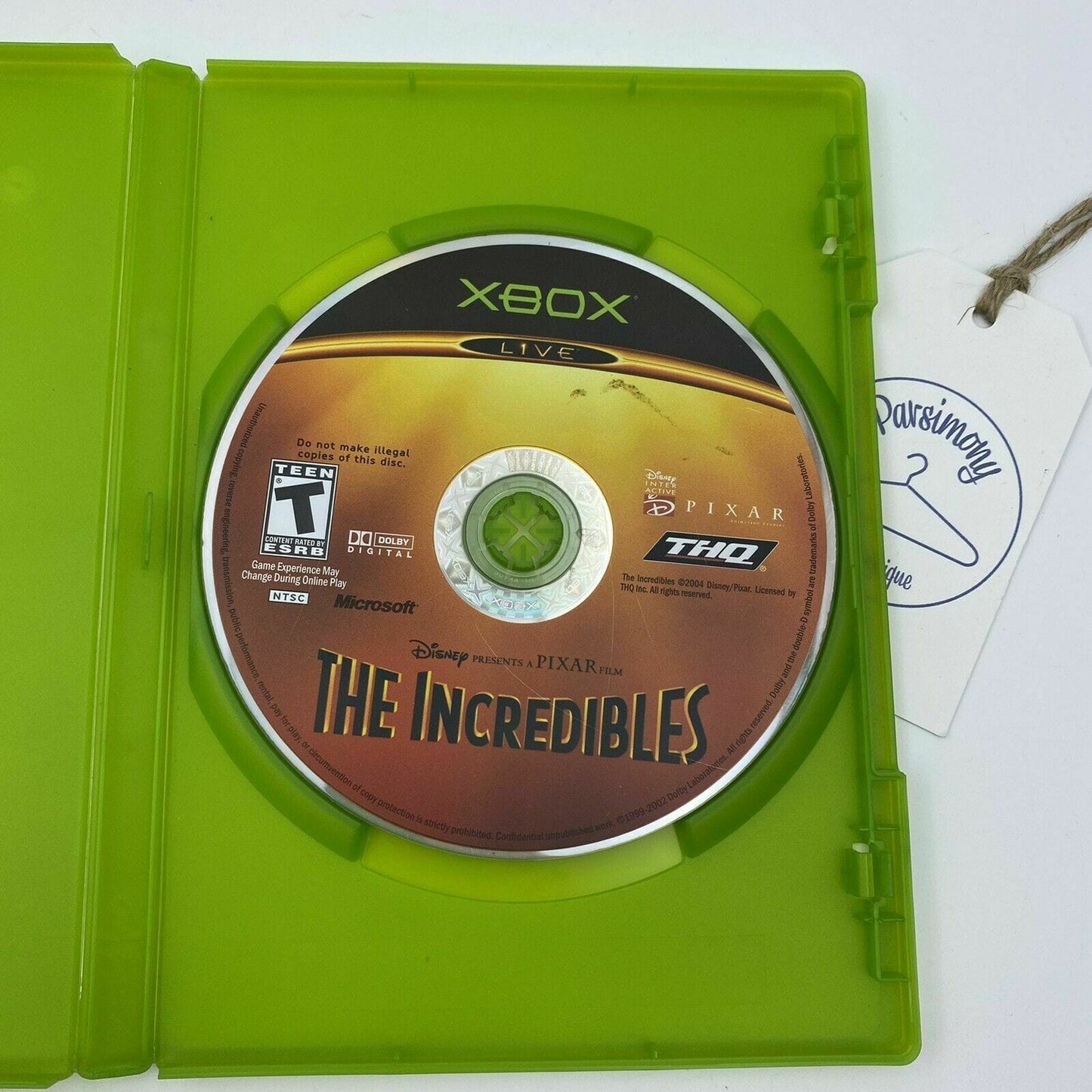 Incredibles Video Game (Microsoft Xbox, 2004) Disney Pixar Rated T