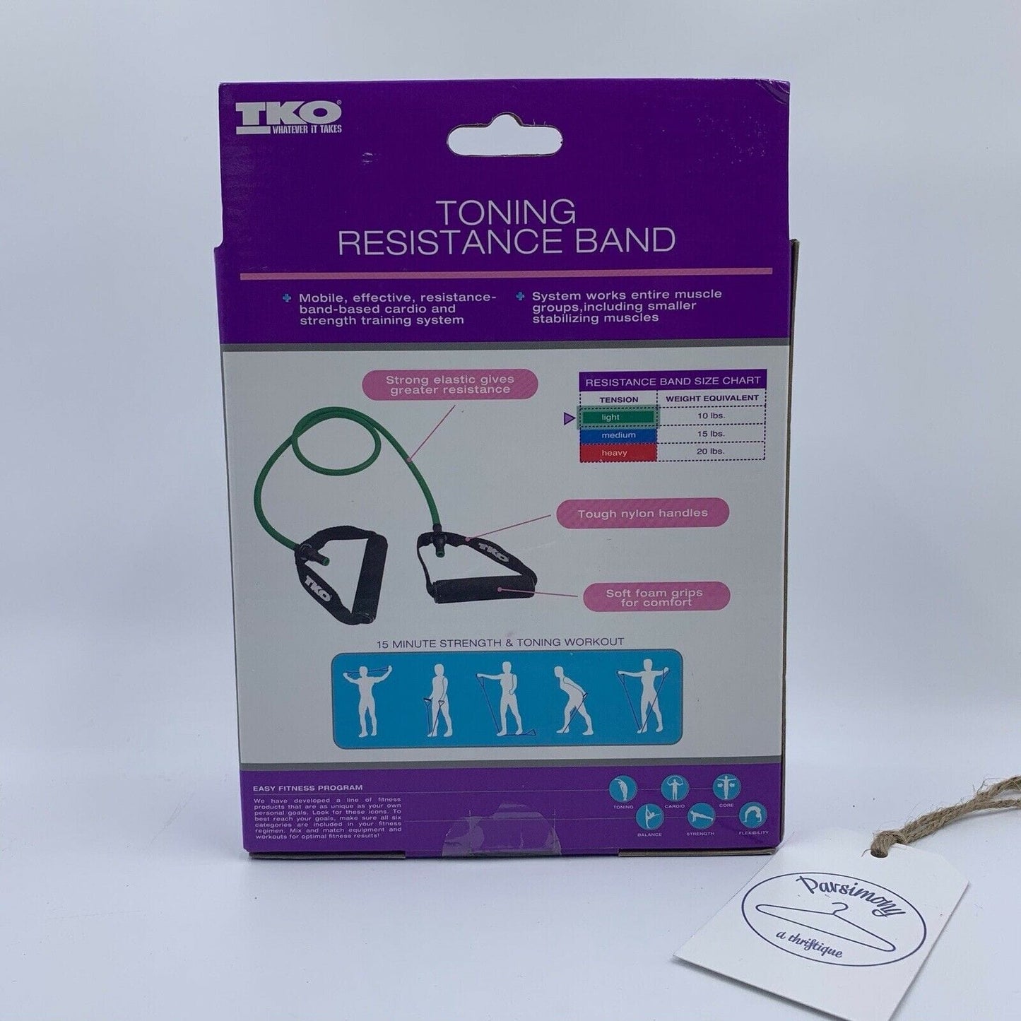 TKO Whatever It Takes Toning Resistance Band Light Resistance Toning Strength
