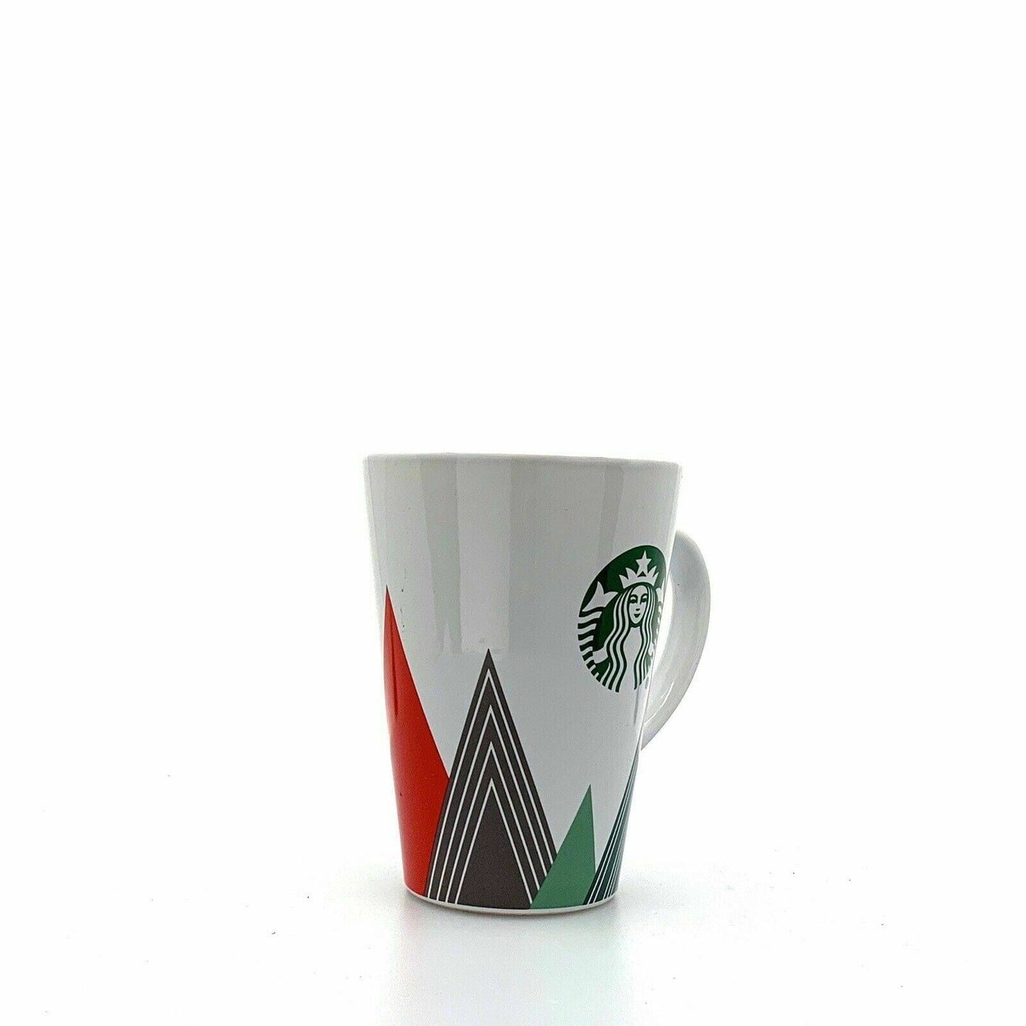 Starbucks Green Mermaid Logo Coffee Cup, White  - Red / Green Mountains - 16oz