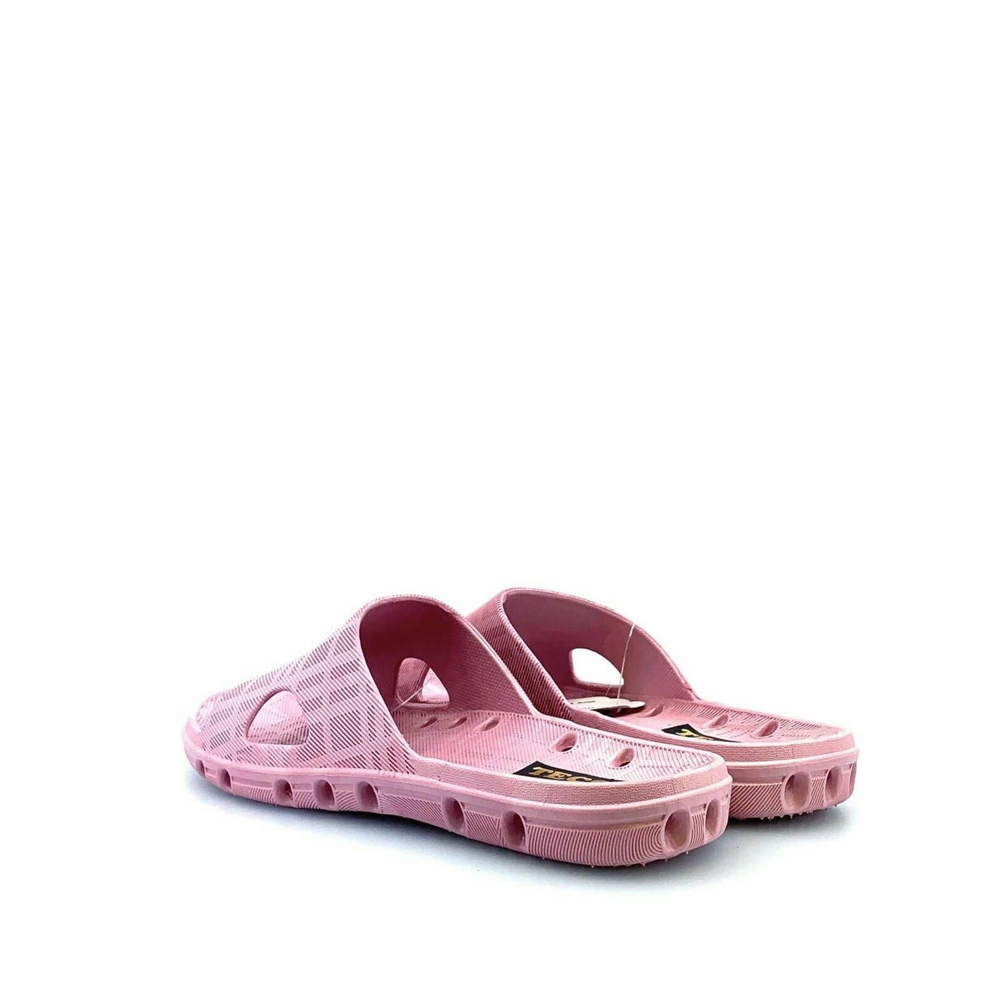 Tecs Womens Size 10 Pink Slides Beach Water Shower Shoes Sandals