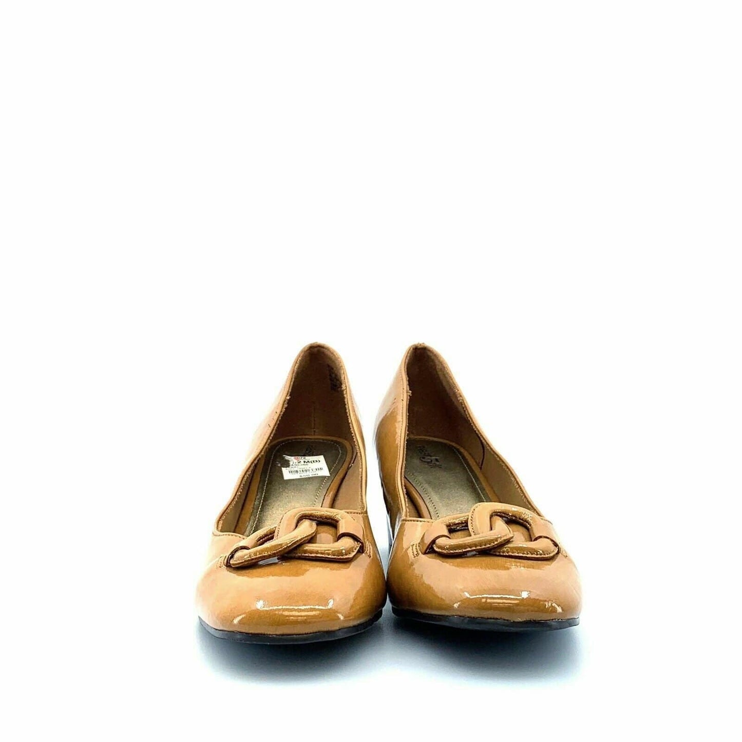 East 5th Womens Size 9.5M Tan Brown Pumps Heels “Francine” Faux Patent Leather