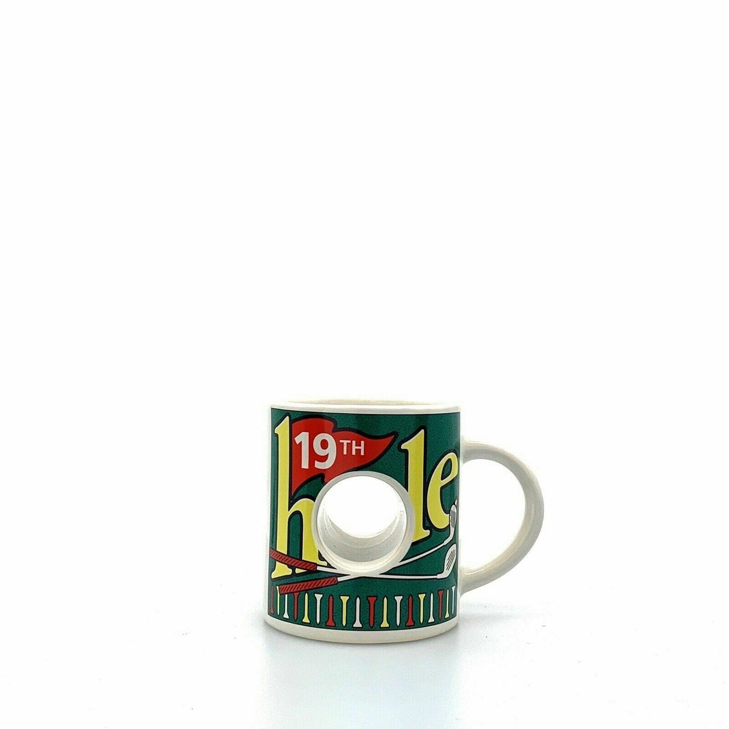 Vintage 19th Hole Novelty Golf Mug Coffee Cup 73007, White - 10 fl oz