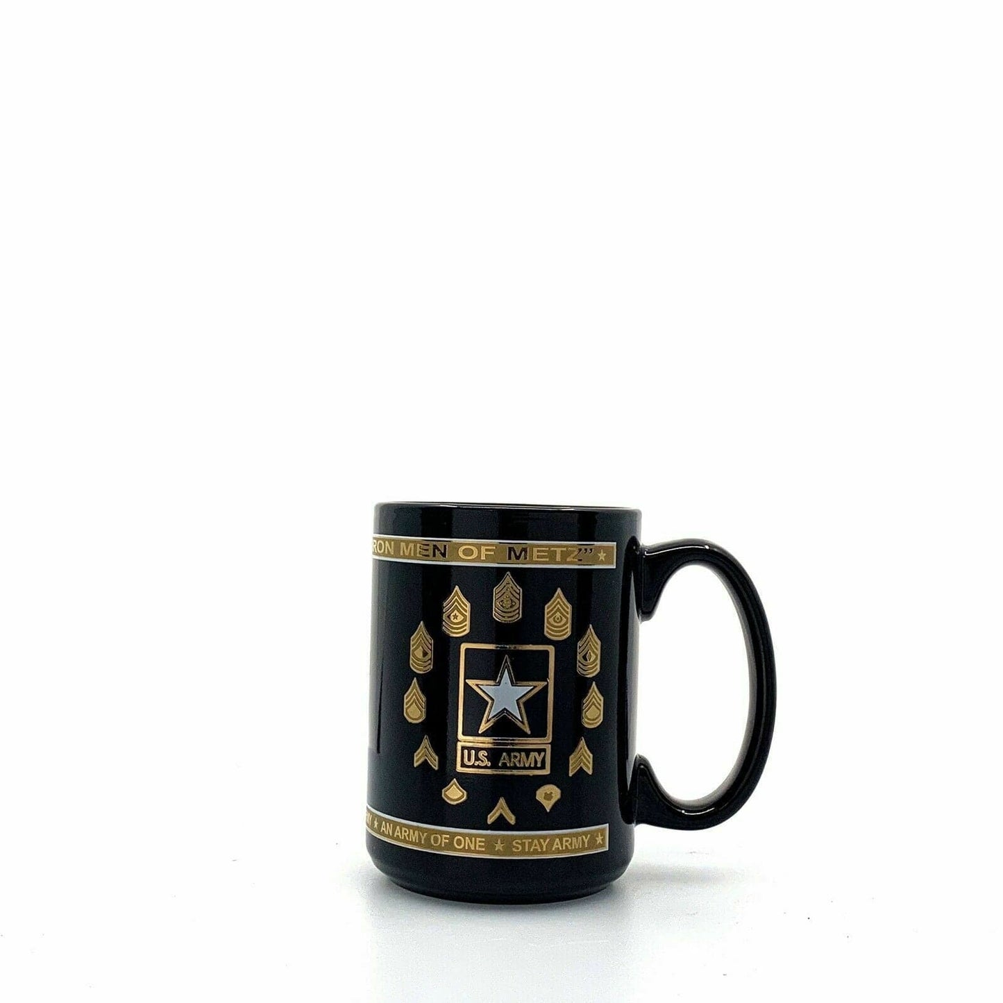 US Army Coffee Cup 95th Division (IT) American Flag “9V” Black 10 Oz.