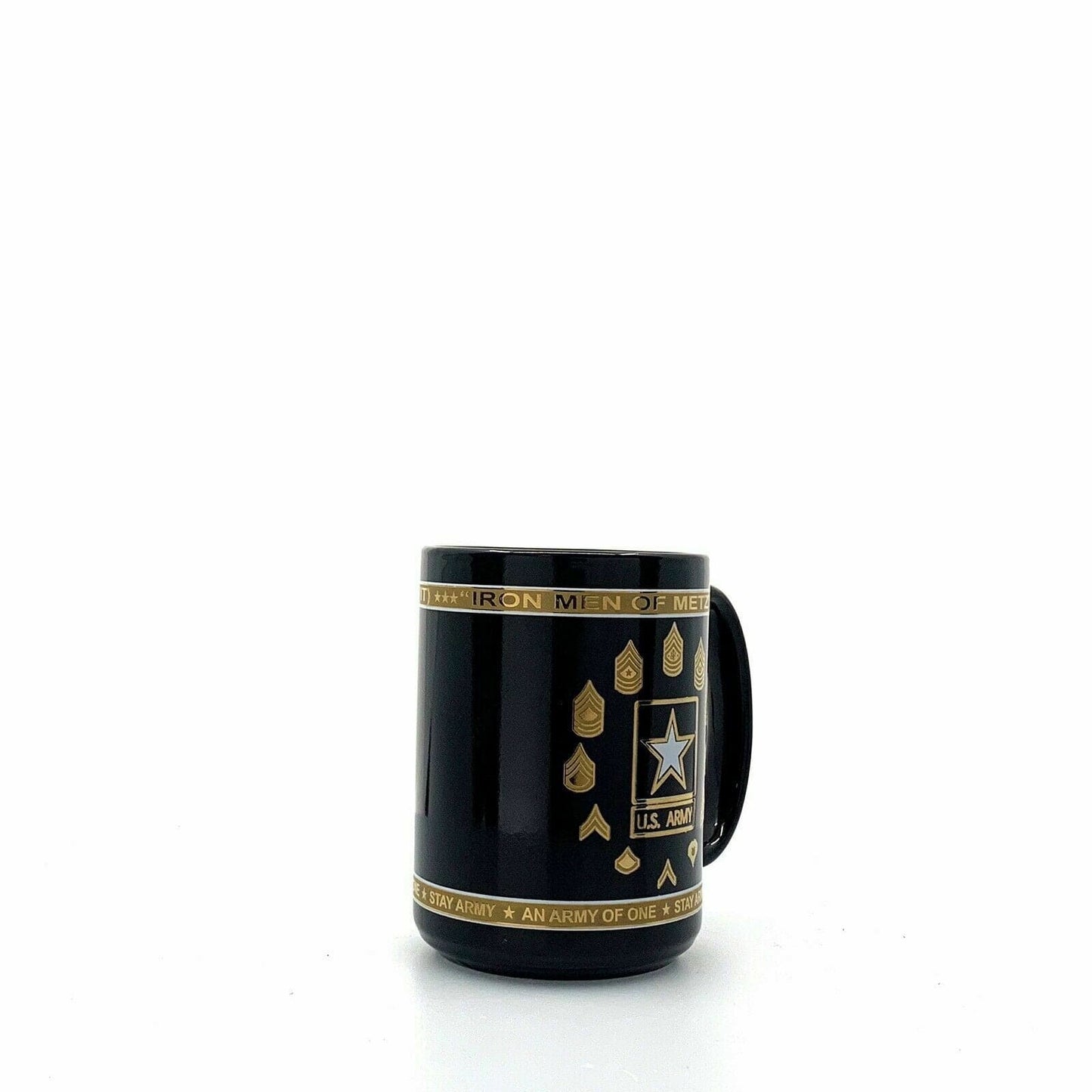 US Army Coffee Cup 95th Division (IT) American Flag “9V” Black 10 Oz.