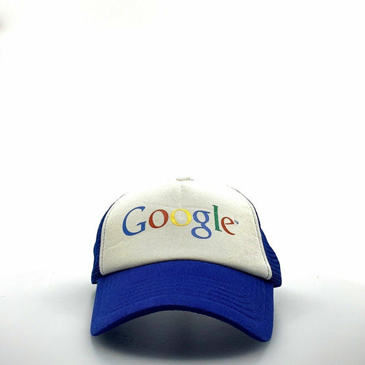 Google Blue White Mesh Foam SnapBack Trucker Hat OSFA