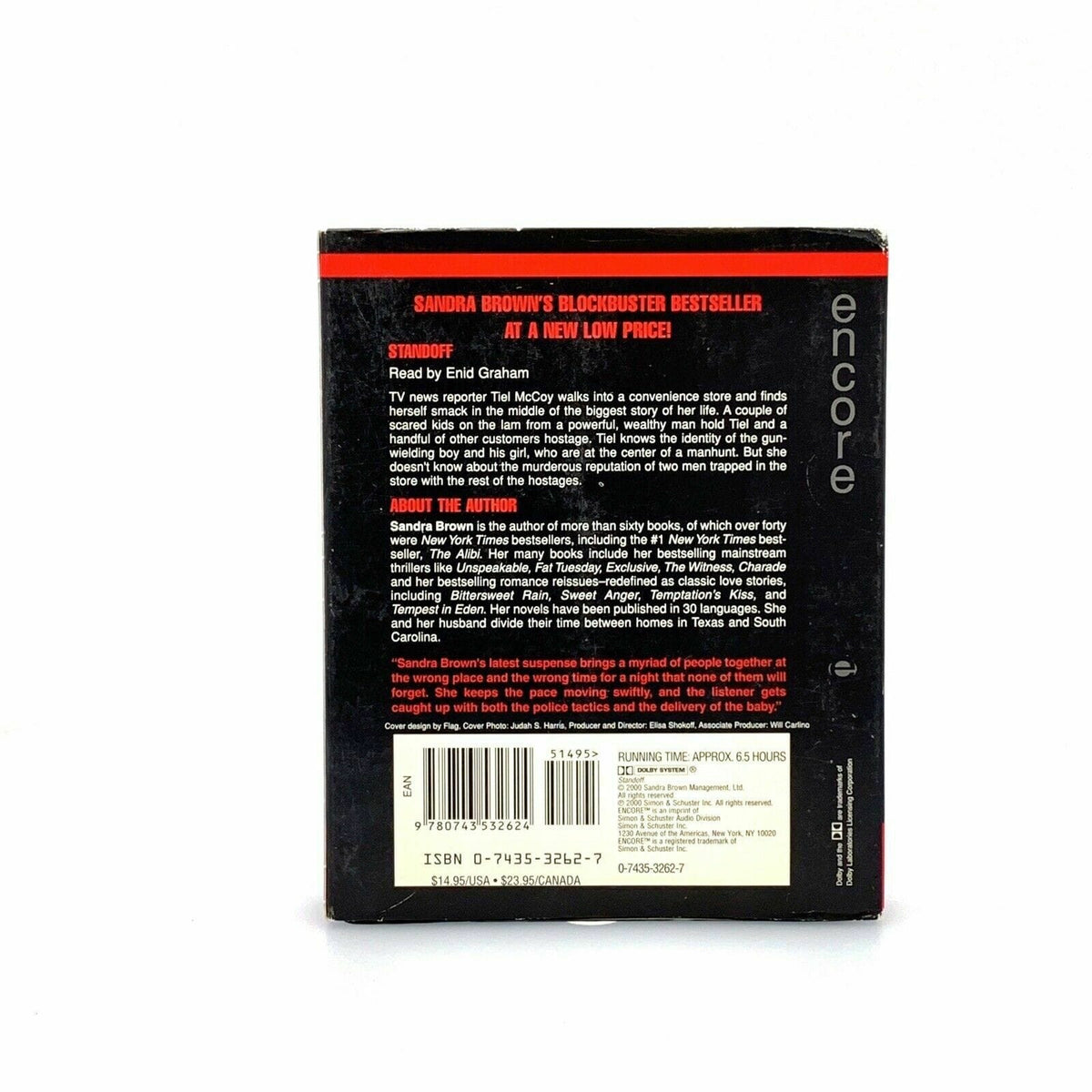 Compact Disc Shopee Standoff by Sandra Brown (2003, Compact Disc, Unabridged edition ...