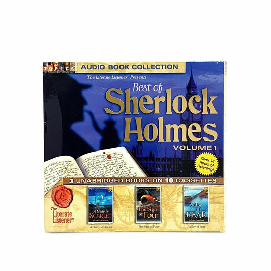 Collection of 3 Sherlock Holmes Audio Books on 10 Cassettes - Literate Listener