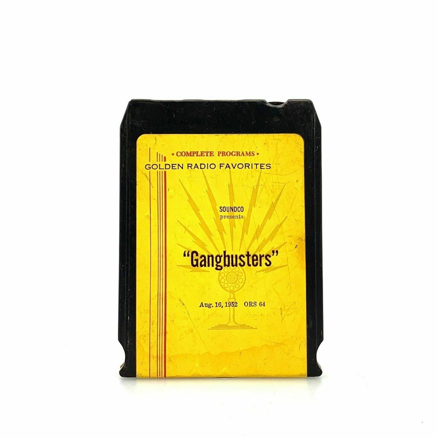 Vintage 8 Track Cartridge “Gangbusters” Soundco Presents Golden Radio Favorites