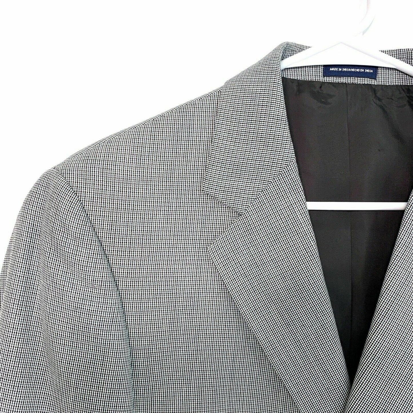 Stafford Essentials Mens Blazer Jacket Sport Coat, Gray Houndstooth - Size 40R
