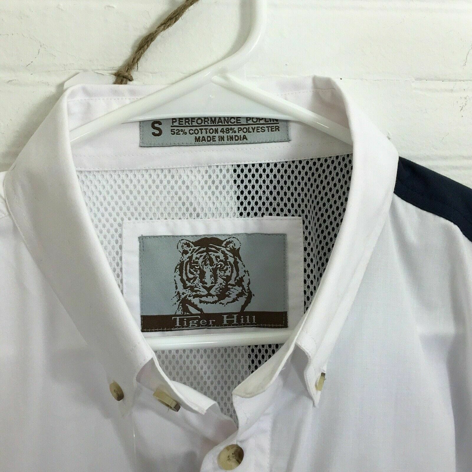 Tiger Hill Polyester Fishing Shirt Short Sleeves (Large) White at