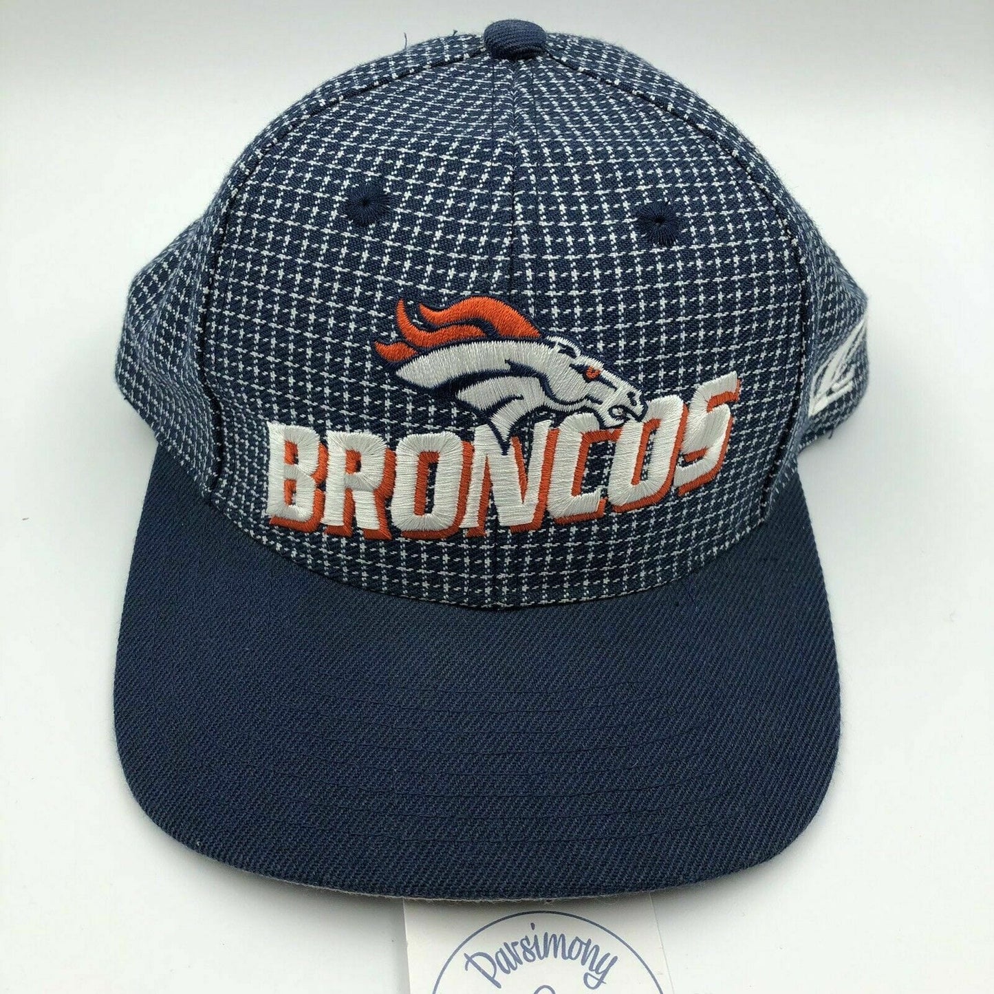 Vintage Denver Broncos Football Logo Athletic NFL Pro Line Blue Strapback Hat OSFA