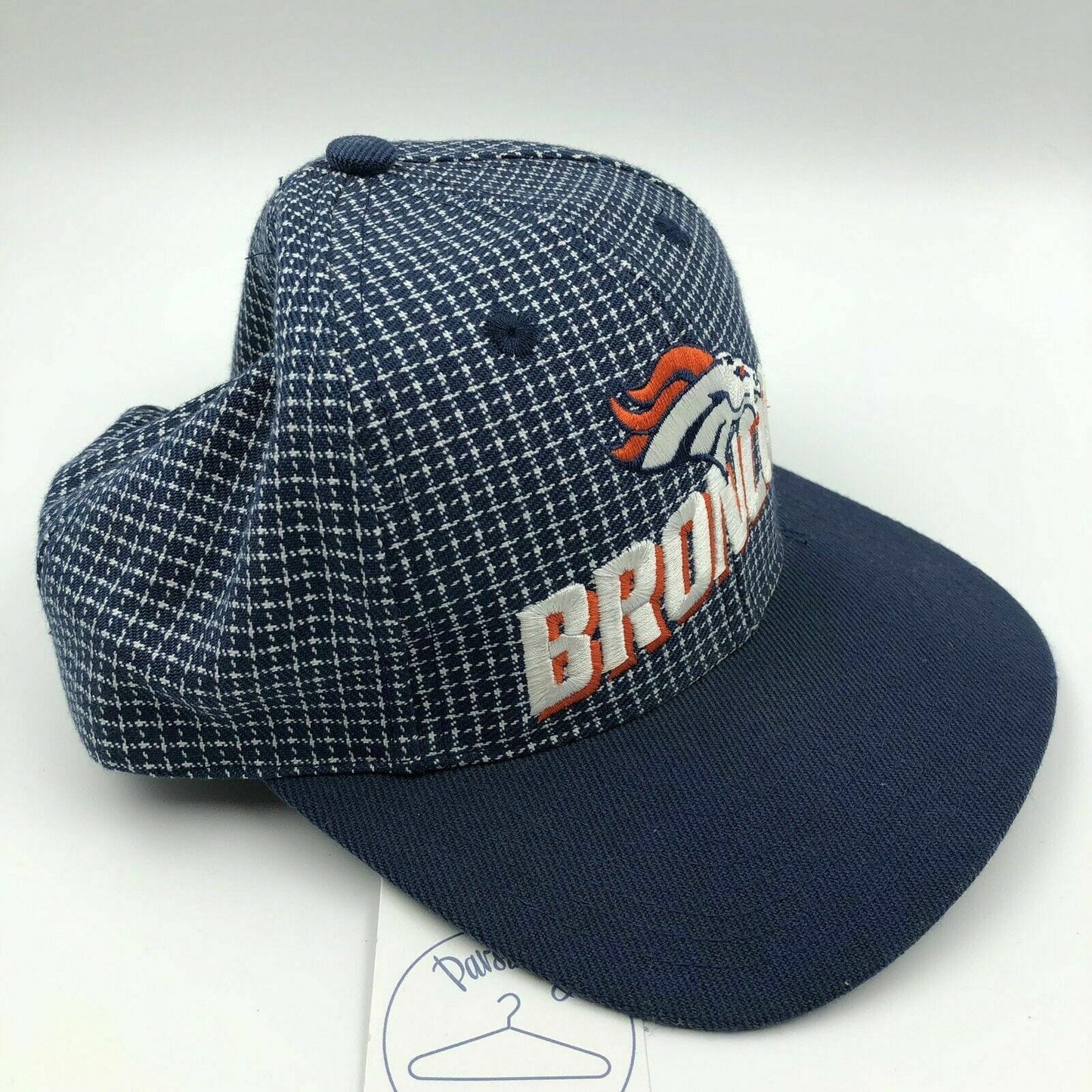 Vintage Denver Broncos Football Logo Athletic NFL Pro Line Blue Strapback Hat OSFA